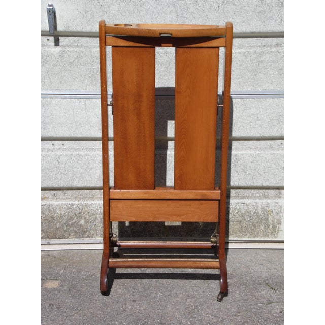 Vintage Mid Century Italian Fratelli Reguitti Gentlemen's Valet Trouser Press For Sale - Image 11 of 13