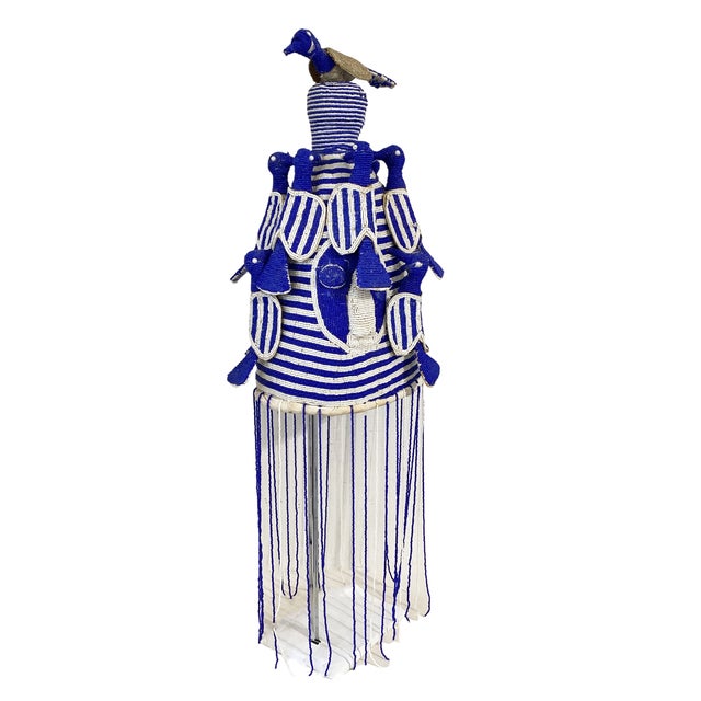 クリスマスツリー特価！ African Yoruba Beaded King Crown 18 工芸品