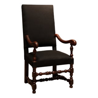 19th Century French Louis XIII Walnut Armchair (B) For Sale