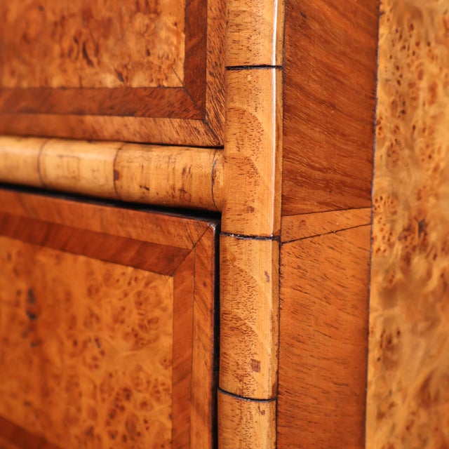 Early 20th Century Walnut Small Chest of Drawers With Yew Wood Banding For Sale - Image 9 of 10