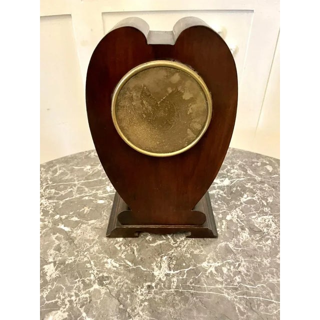 1900 - 1909 Antique Edwardian Inlaid Mahogany Mantel Clock, 1900 For Sale - Image 5 of 8