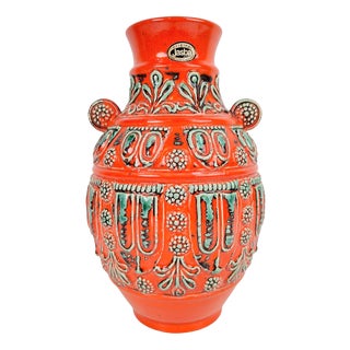 Vintage Fat Lava 1590 Vase in Ceramic from Jasba, West-Germany, 1970s For Sale