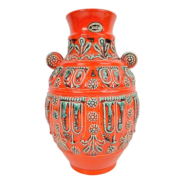 Vintage Fat Lava 1590 Vase in Ceramic from Jasba, West-Germany, 1970s For Sale