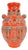 Vintage Fat Lava 1590 Vase in Ceramic from Jasba, West-Germany, 1970s For Sale