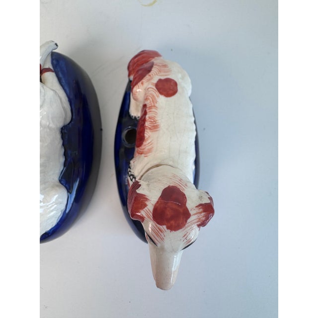 Late 19th Century Late 19th Century Staffordshire Dogs Pen Holder, a Pair For Sale - Image 5 of 10