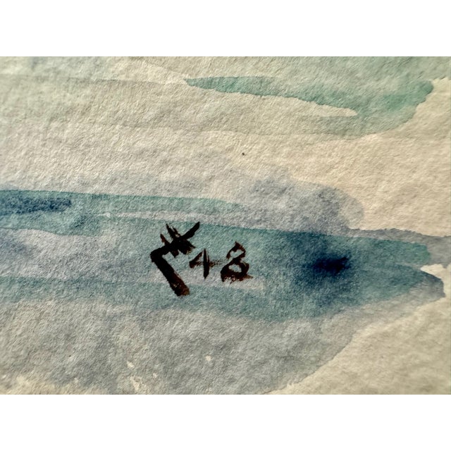1940s Henry Emil Salloch Original Watercolor on Paper Mount Desert Island, Maine. 1948. For Sale - Image 5 of 8