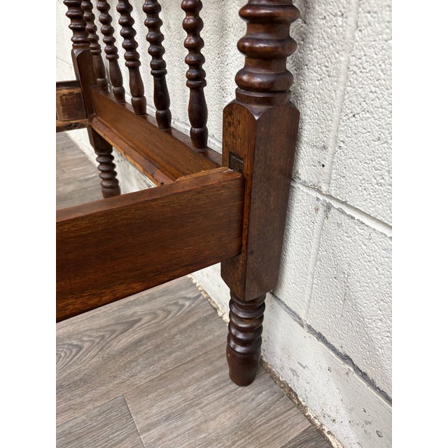Antique Victorian Late 19th Century Walnut Daybed Youth Bed For Sale - Image 16 of 17