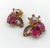 Modern 1950s Aurora Borealis Clip-On Earrings by Beau Jewels - 2 Pieces For Sale - Image 3 of 4