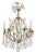 Mid 20th Century Louis XV Style Twelve Arm Brass and Faceted Crystal Chandelier For Sale