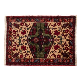 Afshar Rug with Peacocks For Sale