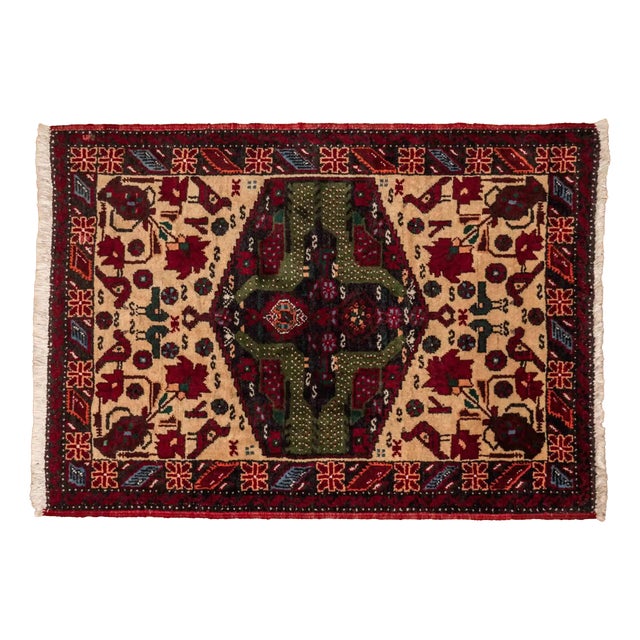 Afshar Rug with Peacocks For Sale
