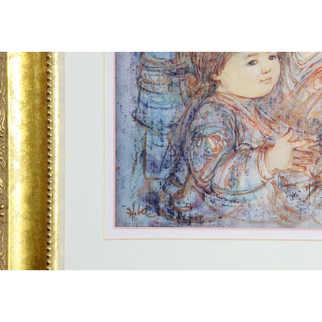 Late 20th Century Late 20th Century Edna Hibel "Alexis and Her Children" Framed Print, Exclusive Ed. Of 5000 For Sale - Image 5 of 6