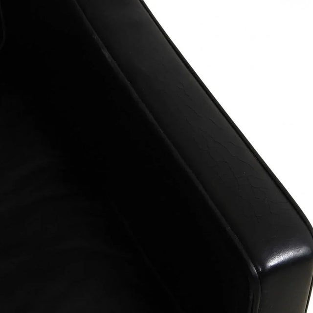 Animal Skin Black Leather Wingchair by Børge Mogensen for Fredericia For Sale - Image 7 of 9