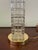 Vintage Portuguese Crystal Column Table Lamp - Faceted Stacked Block For Sale - Image 4 of 11