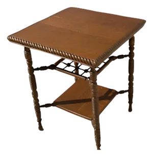 Late 20th Century Aesthetic Movement Square Turned Leg Style Table