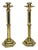Early 20th Century Art Deco Brass Candlesticks - a Pair For Sale