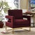 Avery Maroon Velvet Chair with Gold Frame For Sale In Los Angeles - Image 6 of 7