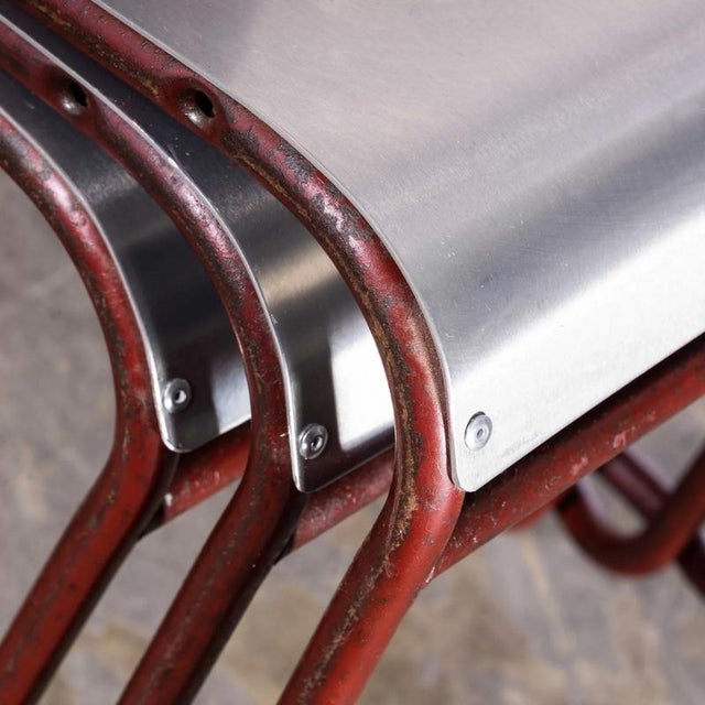 Cox Tubular Metal Outdoor Dining Chairs with Metal Seats from PEL For Sale - Image 9 of 10