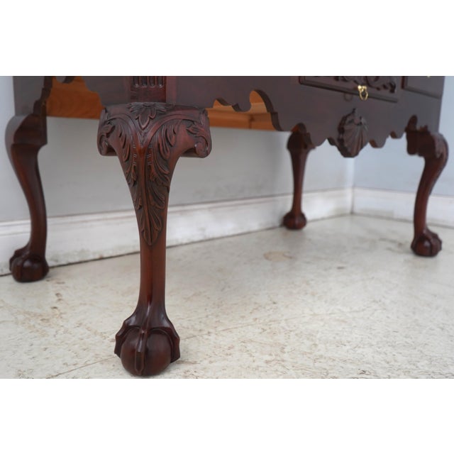 Wood 1990s Baker Colonial Williamsburg Collection Chippendale Mahogany Highboy For Sale - Image 7 of 17