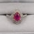 2ct Mozambique Ruby Ring with Natural Diamonds in Solid 14K Dual Tone Gold Pear Cut For Sale - Image 9 of 10