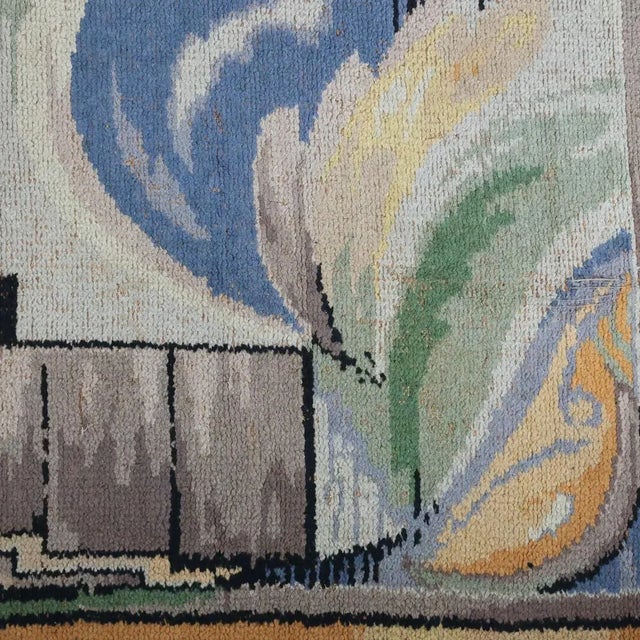 1920s 1929 - 1930 Otto Nagel Art Deco Wool Pile Textile Art For Sale - Image 5 of 6
