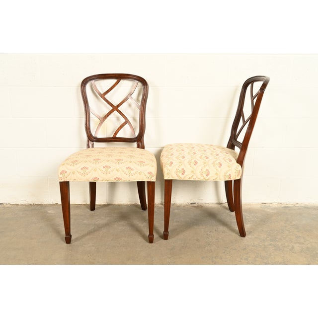 Kindel Furniture Style Federal Carved Mahogany Dining Chairs, Set of Six For Sale In South Bend - Image 6 of 13