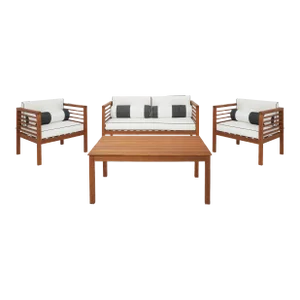 Alda 4 Piece Living Set - Natural/Beige