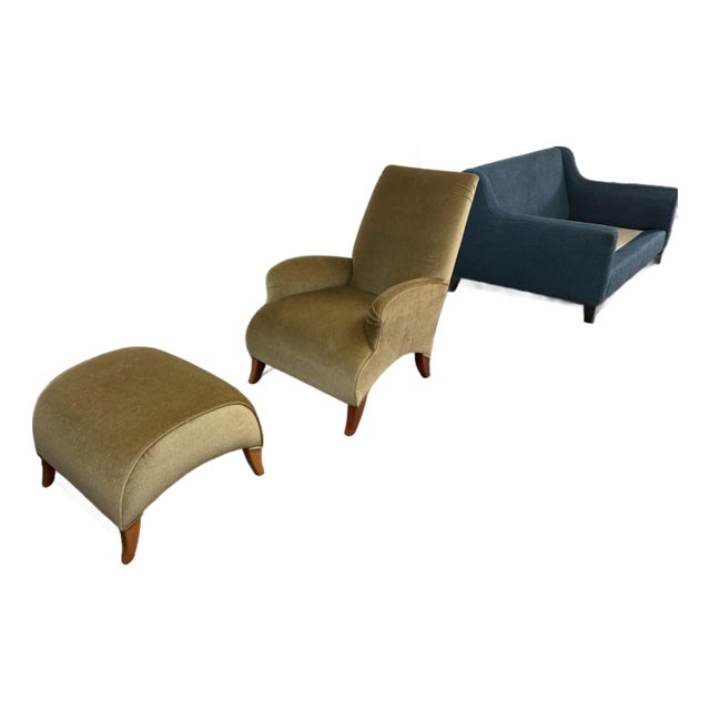 Design Plus Gallery presents a John Hutton designed Lounge Chair + Ottoman set from Donghia. John Hutton is known for his...
