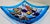 Baccerini Portofino Fused Art Glass Catchall Dish – Blue & Gold Square Italian Trinket Tray For Sale - Image 4 of 8
