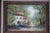 Vintage Framed Village Painted on Board For Sale - Image 4 of 8