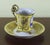 1990s 1990’s Vintage/New KPM Collectors Cup & Saucer Yellow Fond With Painting and Graceful Rosace Handle For Sale - Image 5 of 15
