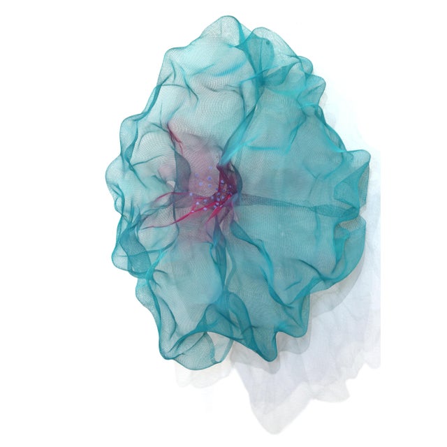 Cotton Candy Cumulus Dark Aqua Purple Periwinkle - Three-Dimensional Wall Art Original Artwork by Atticus Adams For Sale In Los Angeles - Image 6 of 9