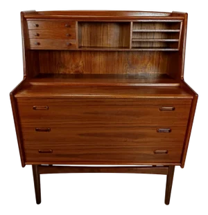 Scandinavian Teak Secretary Chest of Drawers, 1960s