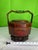 Antique Chinese Wedding Basket Octagonal Red Lacquer Wood Hand Painted Food Carrier For Sale - Image 12 of 12