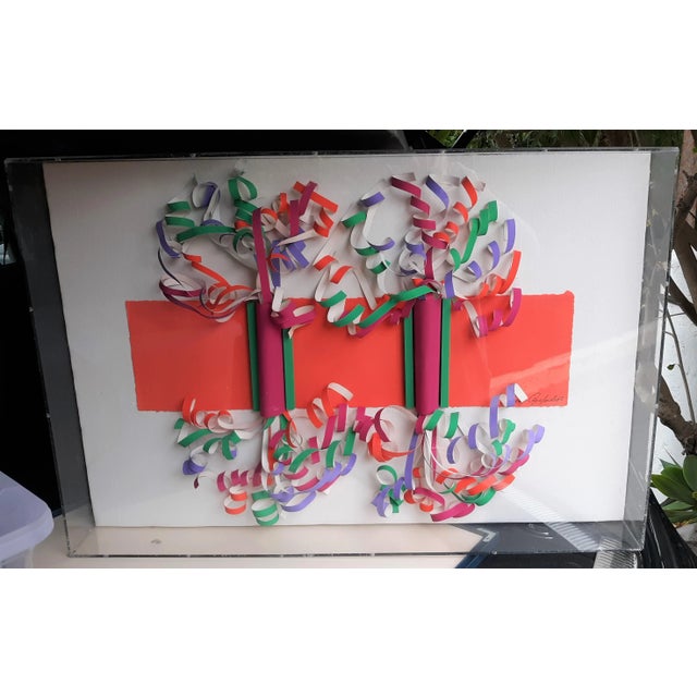 1988 Greg Copeland 3-D Assemblage Paper Lucite Shadow Box For Sale In Los Angeles - Image 6 of 6