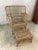 Wood Vintage Rattan Club Chair and Ottoman For Sale - Image 7 of 10