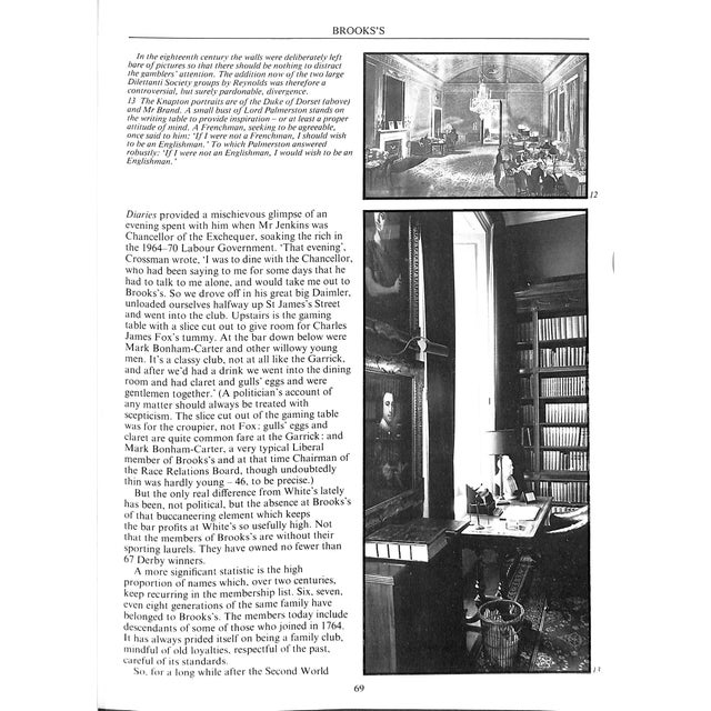 "The Gentlemen's Clubs of London" 1984 Lejeune, Anthony & Lewis, Malcolm For Sale - Image 13 of 13