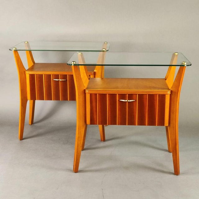 Bedside Tables attributed to Gio Ponti for La Permanente del Mobile di Cantù, 1950s, Set of 2 For Sale - Image 11 of 11