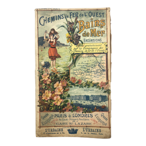 Vintage French Travel Ephemera Beach House Decor