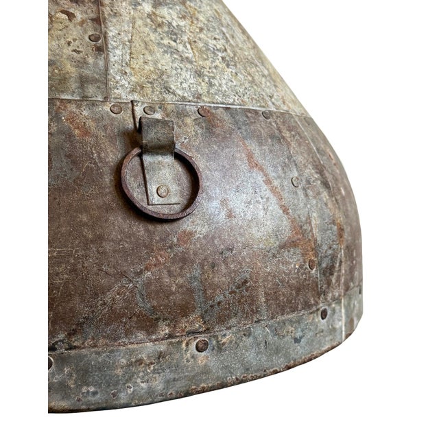 Farmhouse Vintage Farmhouse Industrial Iron Pendant Light For Sale - Image 3 of 5
