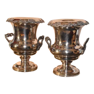19th Century Sheffield Plated Wine Coolers- Set of 2
