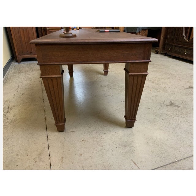 Antique Art Nouveau Desk in Oak, 1915 For Sale - Image 4 of 9