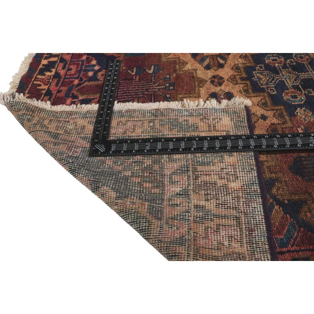 Early 20th Century Antique Persian Bakhtiari Gallery Rug - 4'09 X 8'00 For Sale - Image 5 of 9