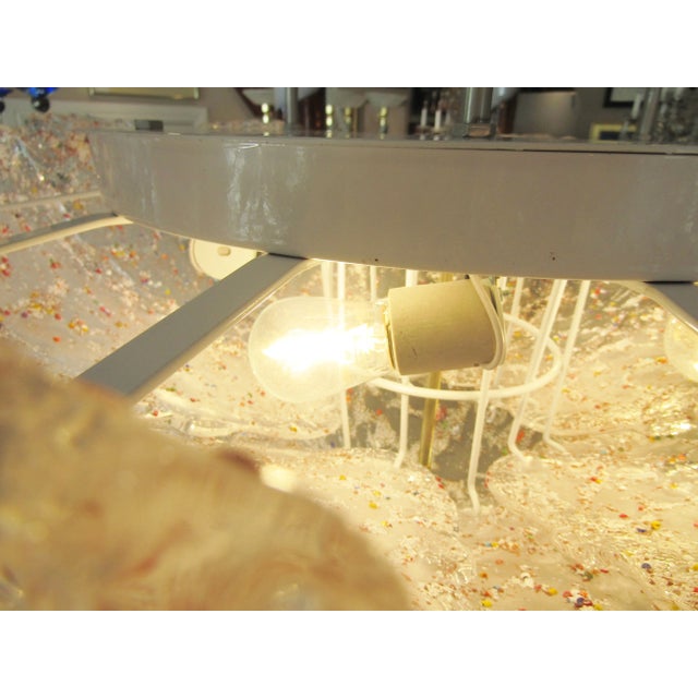 Large Vintage Italian Murano Glass Multi-Colored Murrine Leaf Chandelier For Sale - Image 16 of 18