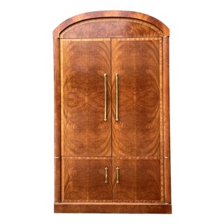 Vintage Henredon Burl Wood Armoire For Sale
