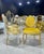Baroque Golden Yellow Velvet Chair Set With Exquisite Gold Leaf Details For Sale - Image 4 of 6
