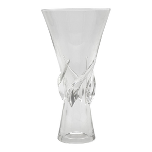Mid 20th Century Tableware Steuben Blown Glass Vase With Spiral Ribs