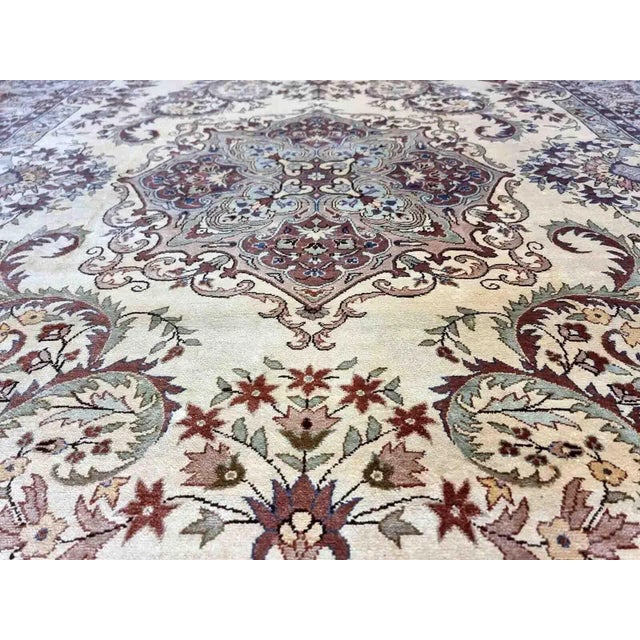 Textile 1970s Handmade Vintage Turkish Kayseri Rug 4.3' X 6.7' For Sale - Image 7 of 12