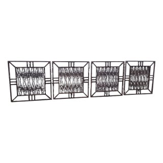 Art Deco Wrought Iron Gates attributed to Edouard Schenck, 20th Century, Set of 4 For Sale