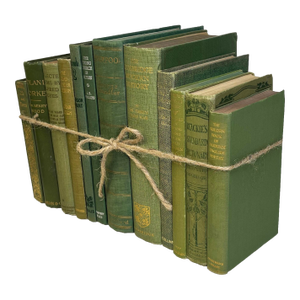 Decorative Books - Vintage Fir Book Bundle - 1 Foot of Green Books